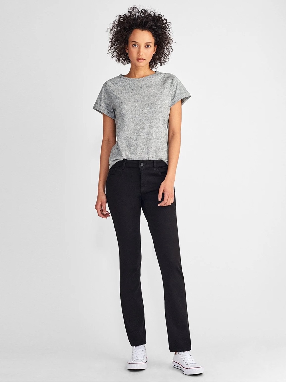 DL1961 Women's Black Straight leg Jeans